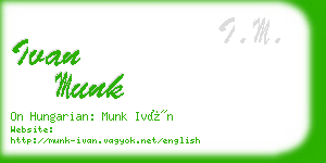 ivan munk business card